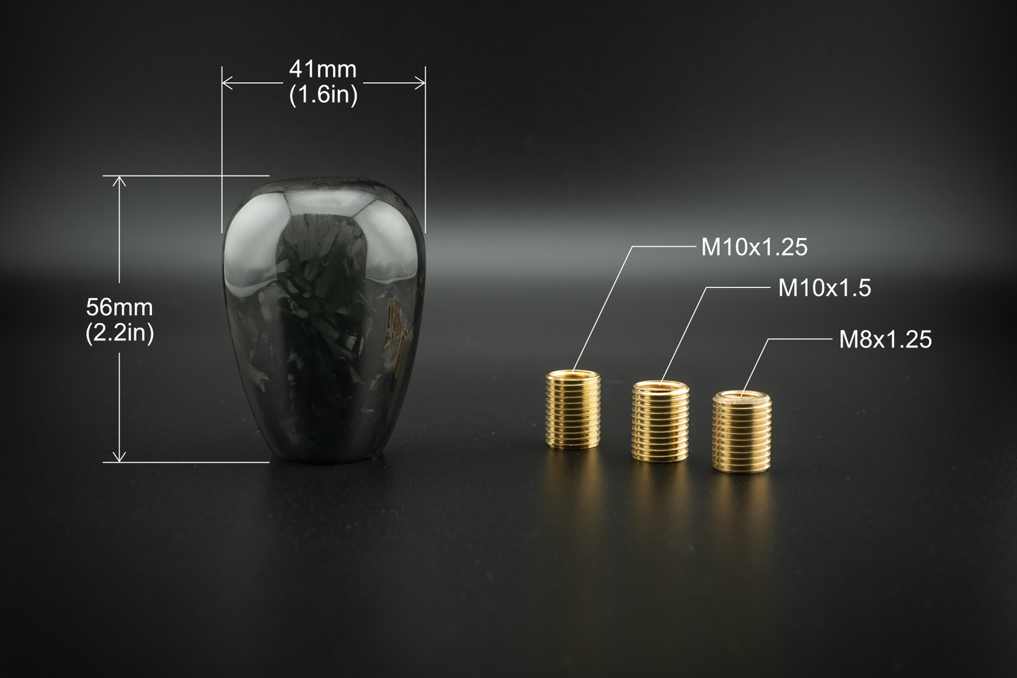 Sim Racing/JDM Manual Shift Knob Carbon Tear-Drop Shape | Multiple Thread Options